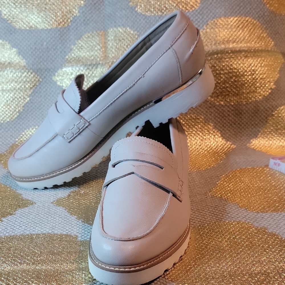 Franco Sarto Cream Loafers for Women